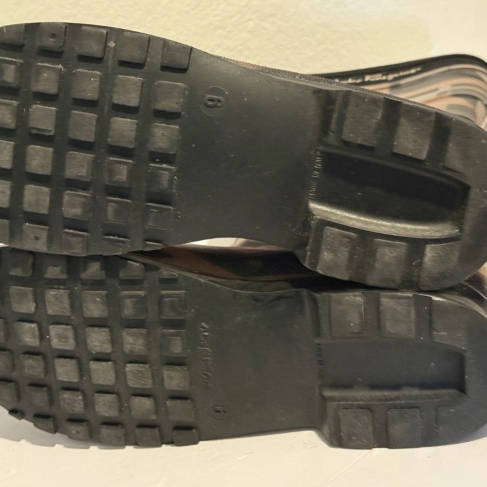 Salvatore Ferragamo Women’s Mid Calf Rubber Rain Boots Size 8 Made In Italy $495 - Picture 9 of 12